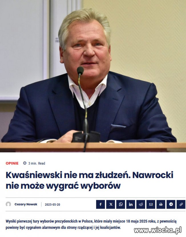 Słowa Kwaśniewskiego, mogą zmobilizować wyborców!