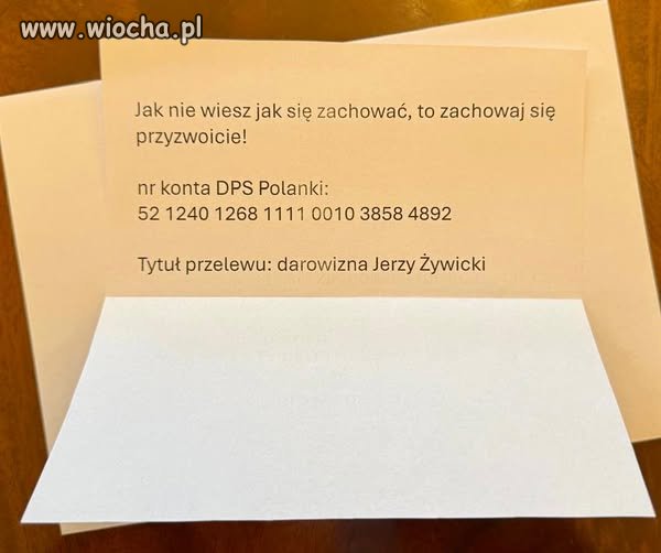 Tajemnica koperty ujawniona.