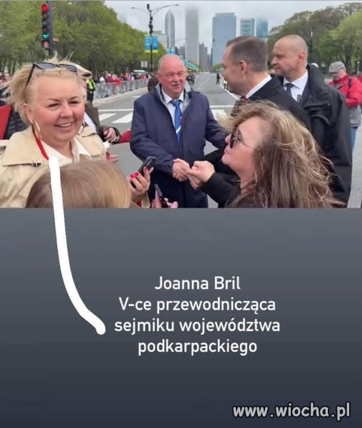 Witająca Nawrockiego  Amerykańska Polonia...