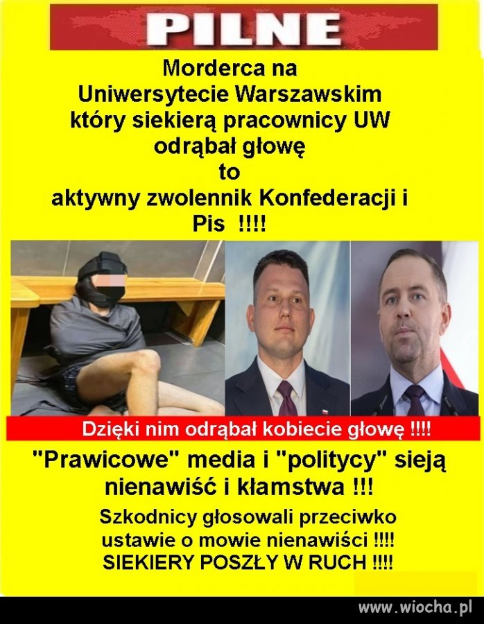 Tylko takie świry sympatyzują z PiS i Konfą !