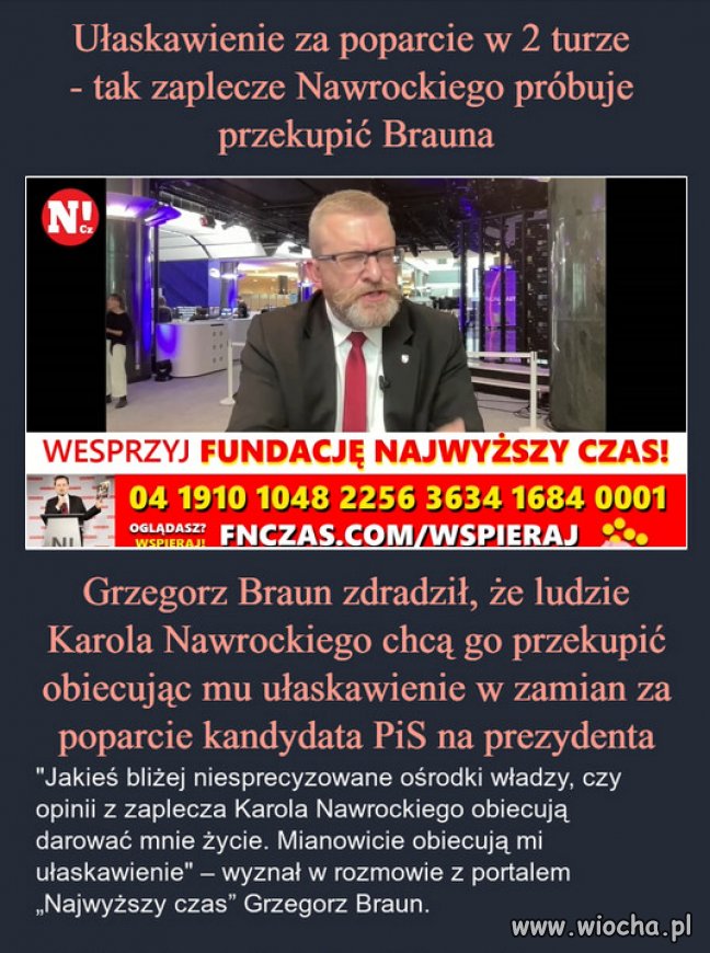Tonacy Nawrocki i PiS, brzydko sie chwyta...