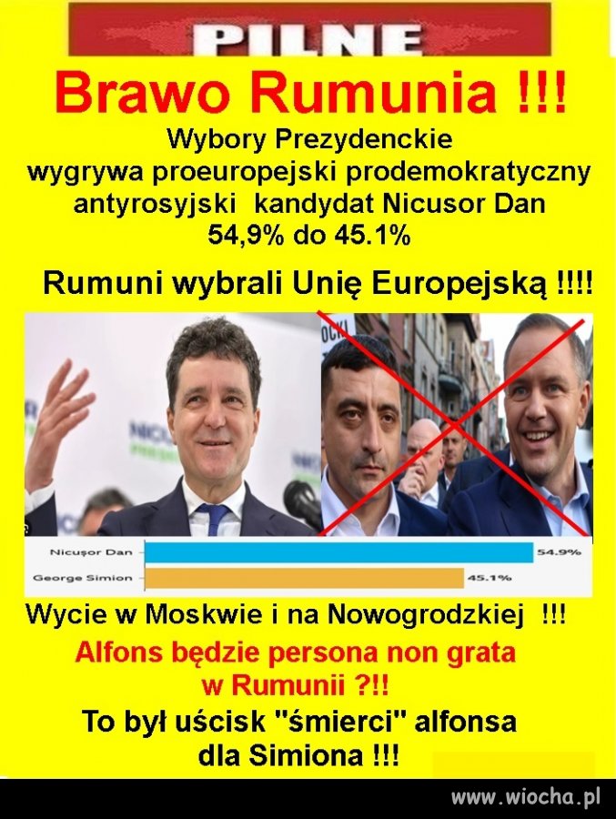Brawo dla Rumunów! Je*ać wszystkich popierających fiutina!