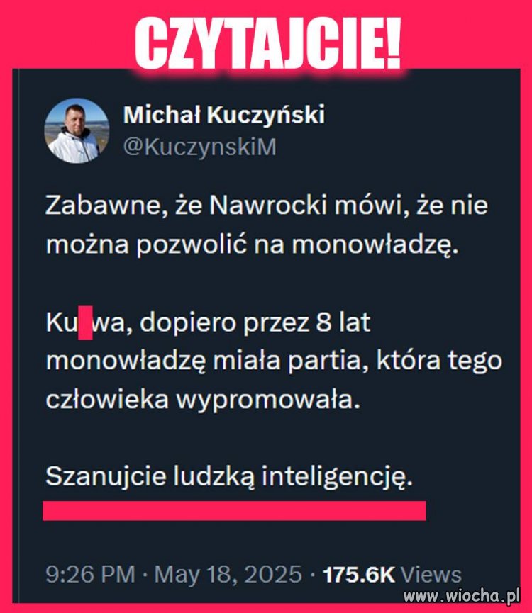 Głos na Trzaskowskiego to nie jest głos na monowładzę, bo rządzi   