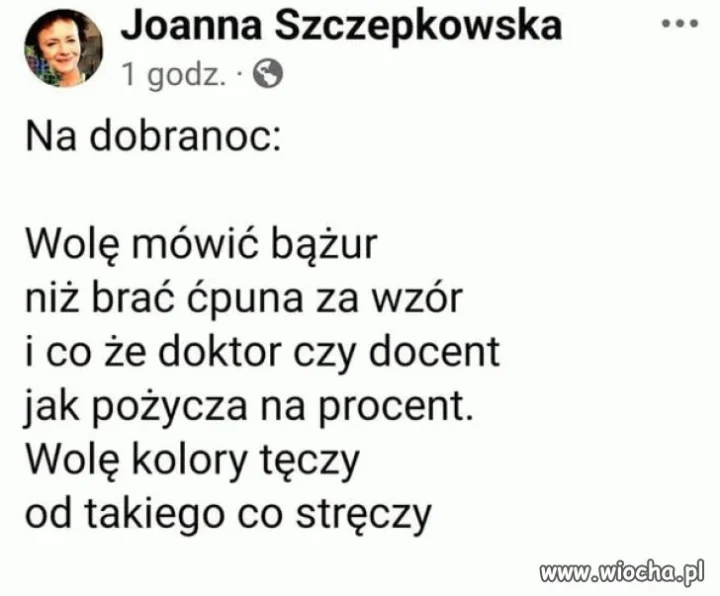 Taki wierszyk od Pani Joanny