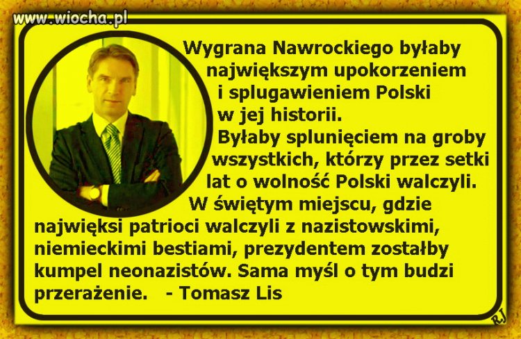 Lis celnie o Nawrockim
