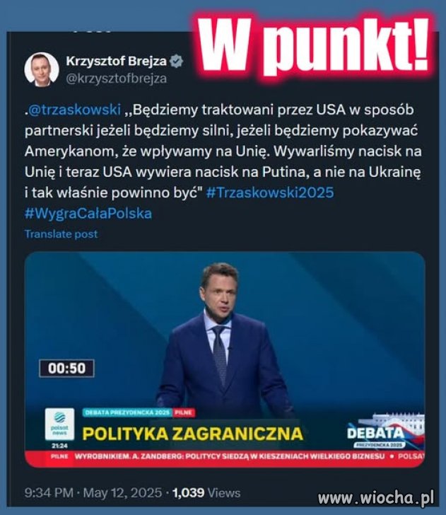 Tak się robi dobrą politykę zagraniczną !