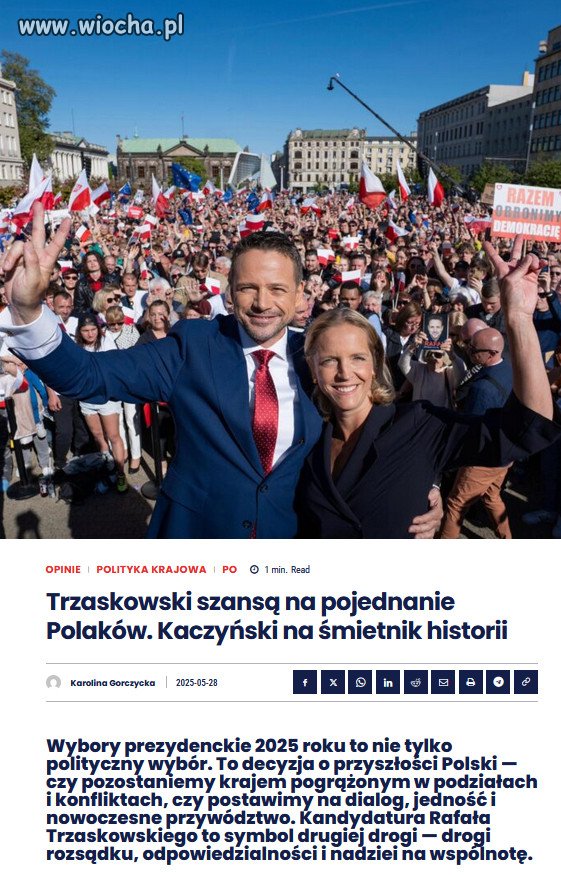 Rafał Trzaskowski oferuje realną alternatywę.