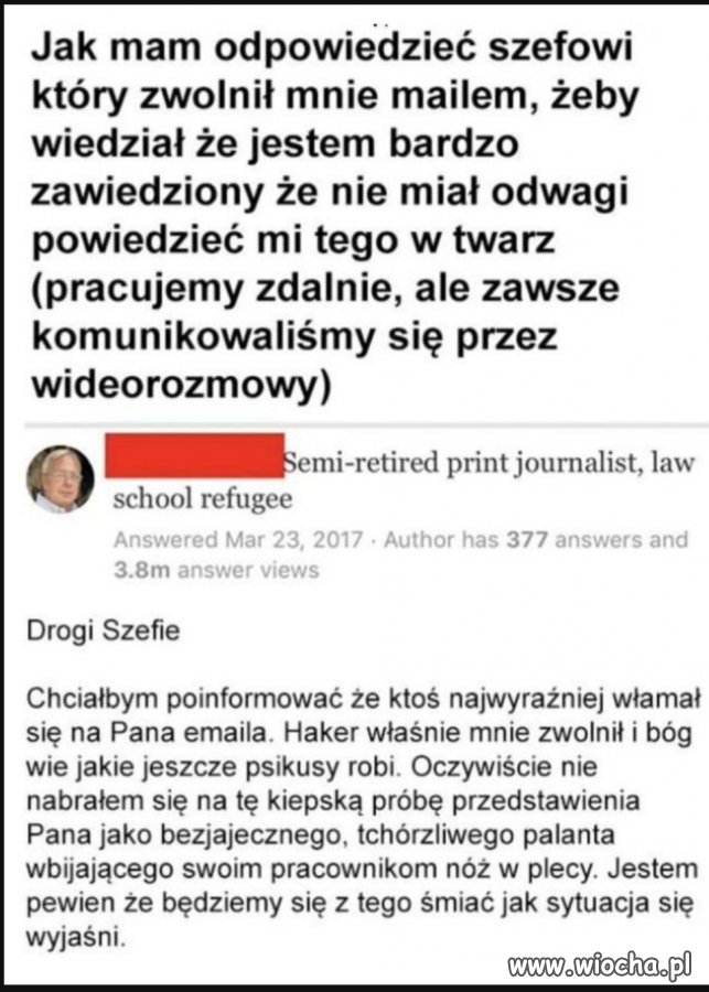 I taka odpowiedź 