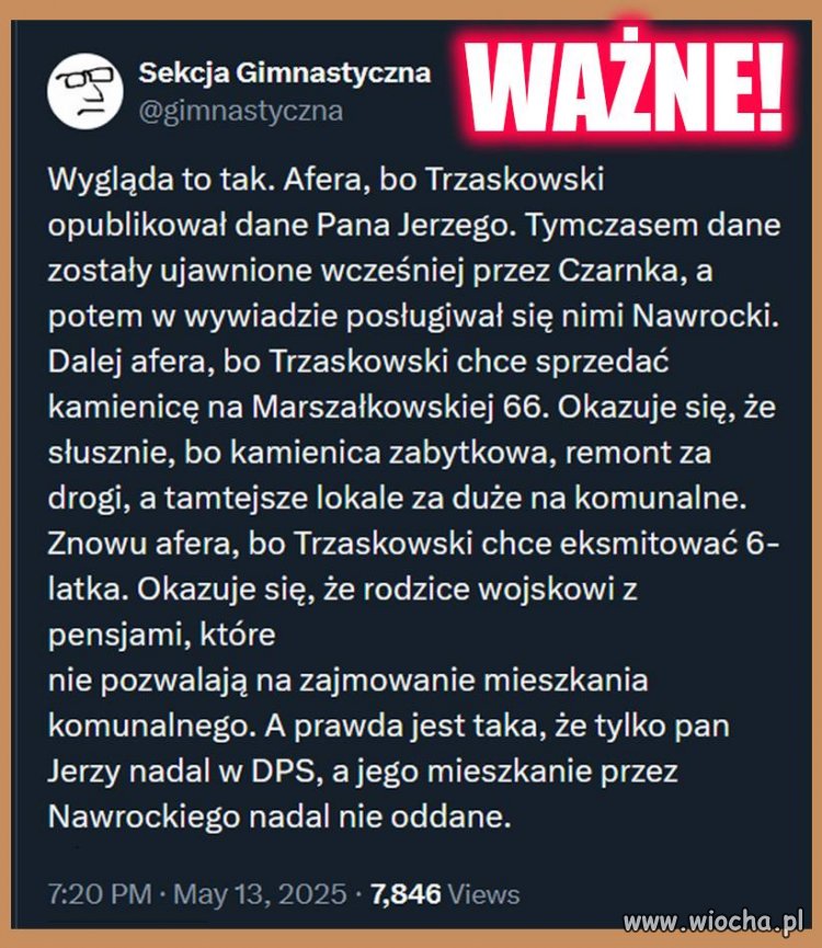 Prawda jest taka, że pan Jerzy w DPS ...