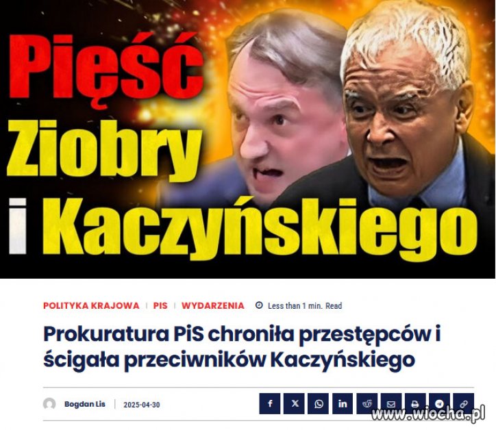 PiS czuje się bezkarne, bo Prokuratura wciąż chroni mafię.
