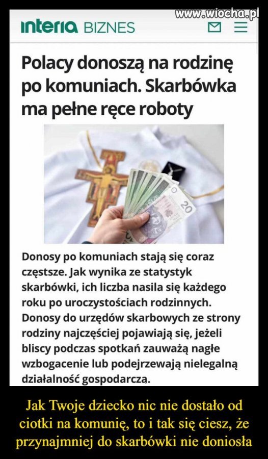 Donosy do skarbówki po komuniach