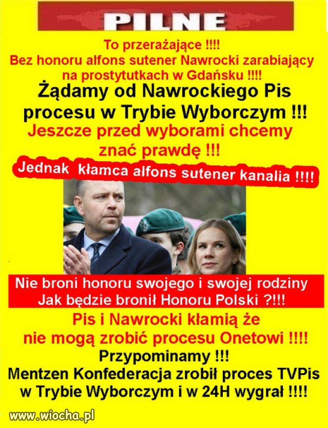 żeby bronić swojego honoru, to trzeba go najpierw mieć!