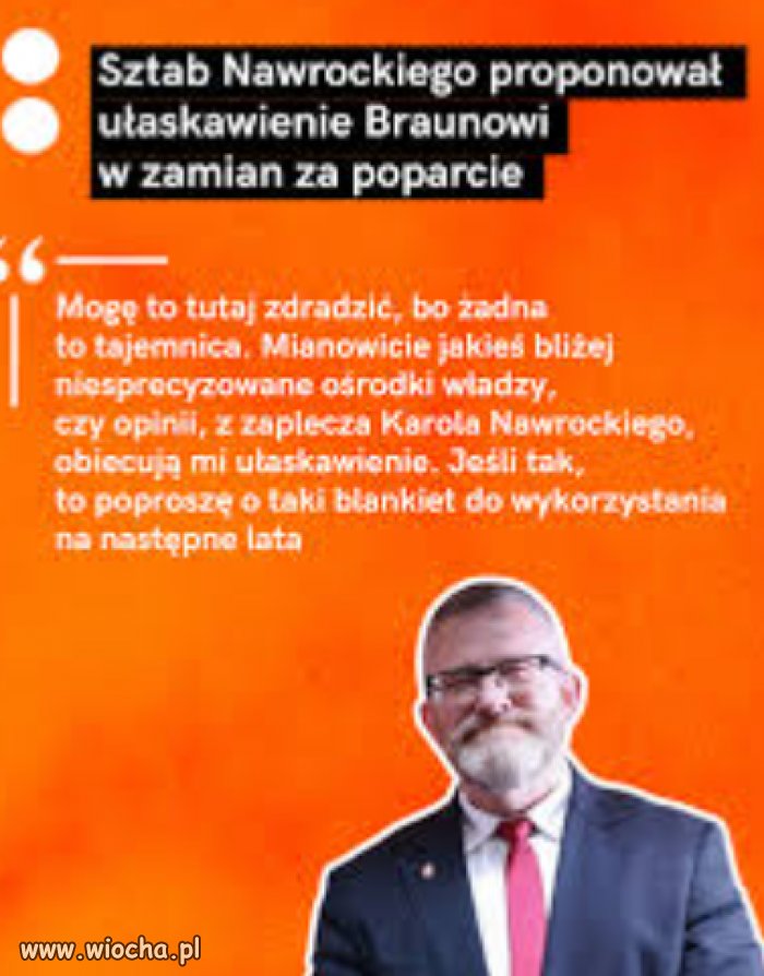 Czyli jednak Braun ogarnął że go Nawrocki ułaskawi więc 