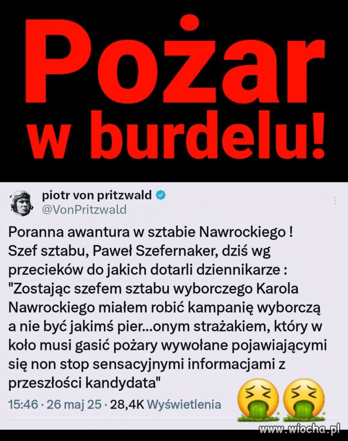 Strażak Paweł już wie, że Nawrocki tonie !
