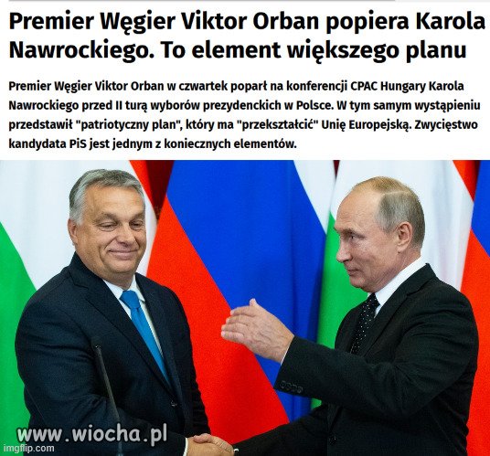 V. Orban to ten z lewej na fotce.