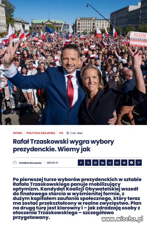 Wybór jest prosty, przyszłość Polski z Europa, nie z Rosja!