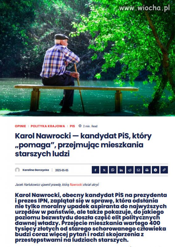 Czas na zastanowienie, zanim seniorzy wybiora Nawrockiego!