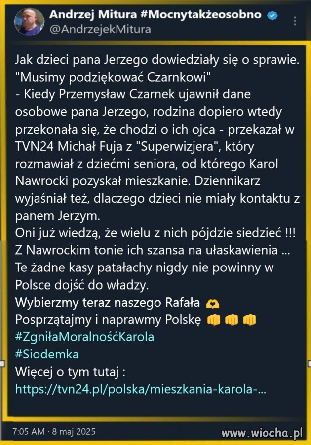 Jak dzieci pana Jerzego dowiedziały się o sprawie.