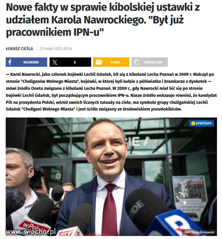 Nawrocki, unikał szczegółów swojej nietypowej aktywności.