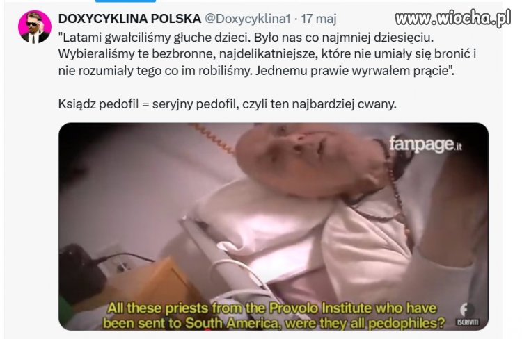 Człowiek który medialnie usprawiedliwiał watykańskiego pedofila, 