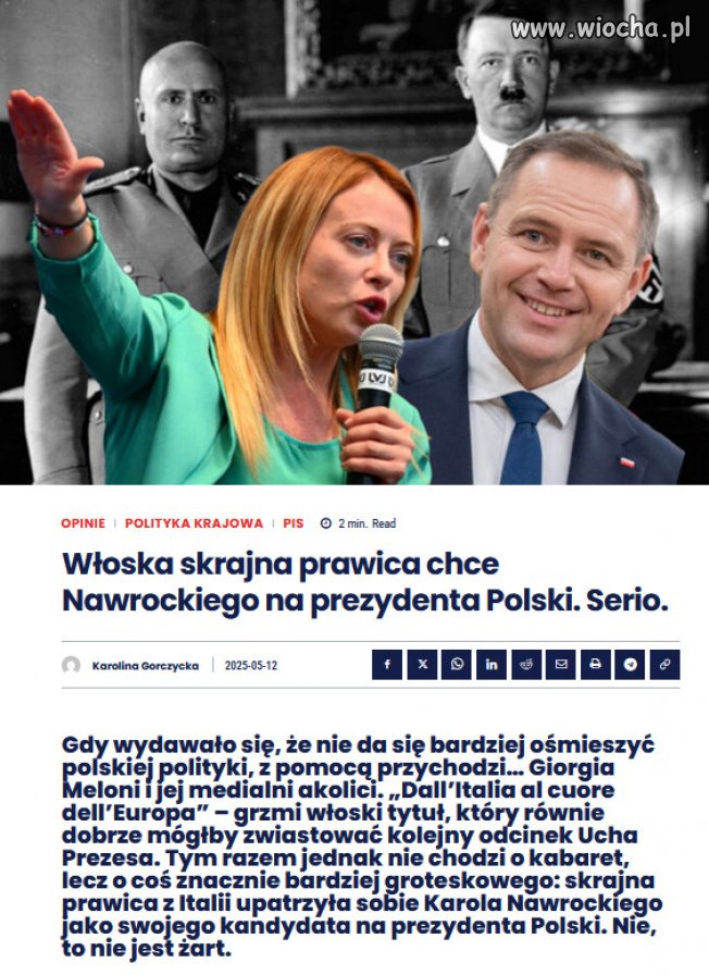 Nawrocki z poparciem prawicy Putina...
