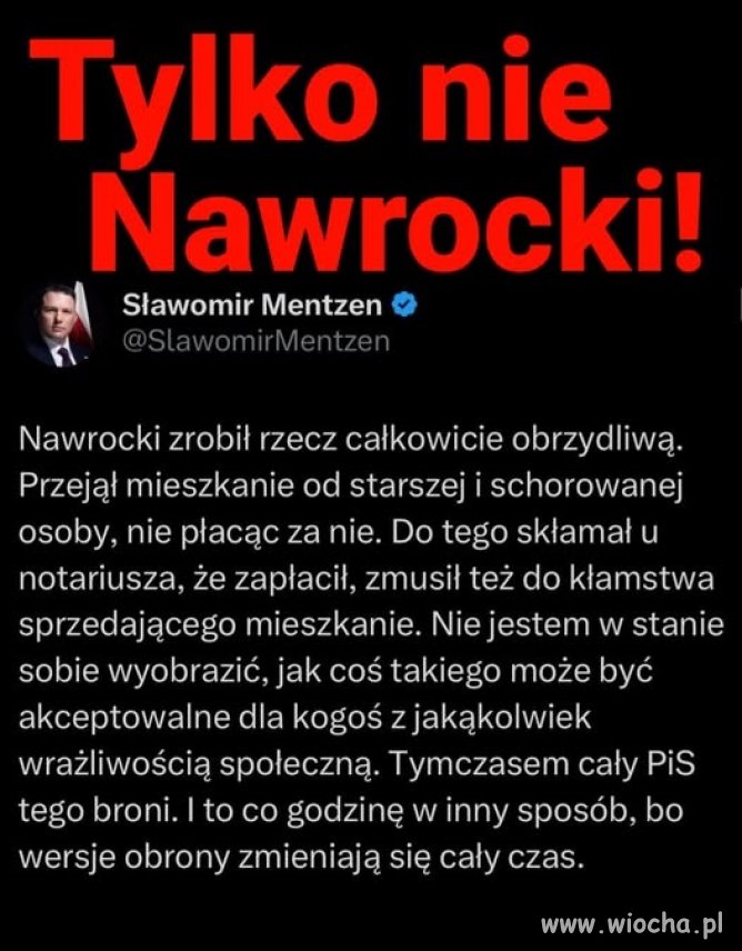 Drodzy wyborcy Sławka Mentzena ...