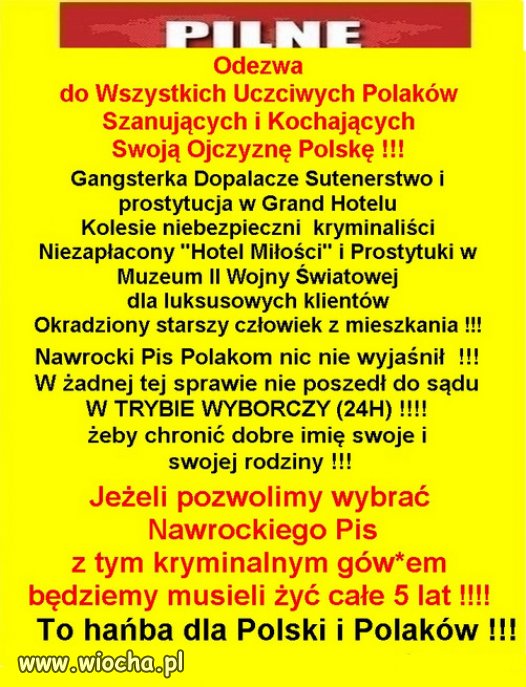 Wstyd I hańba popierać złodziei mafii kaczafiego!