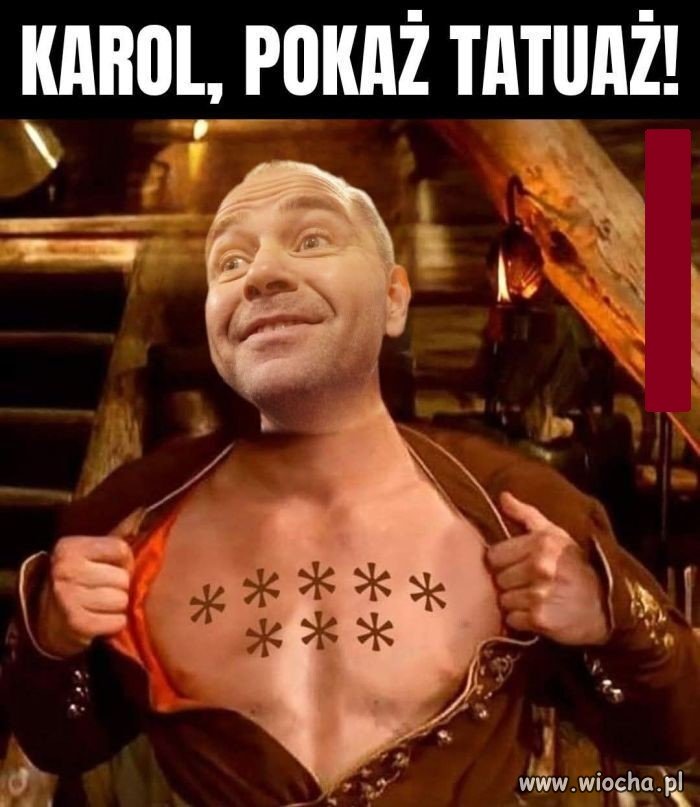 Podobno Nawrocki ma jakiś mroczny tatuaż