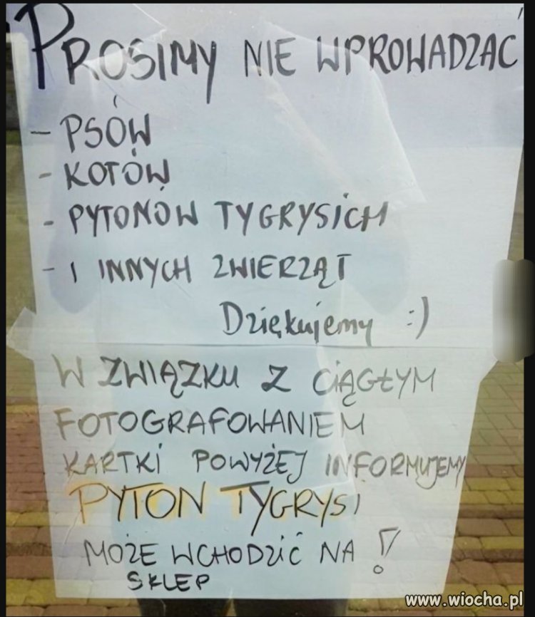 Informacja sklepowa 