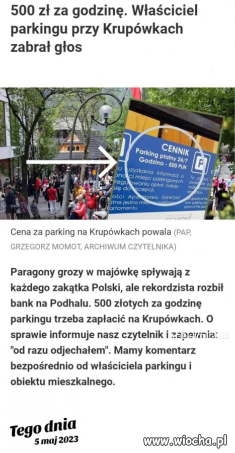 Parking w górach 