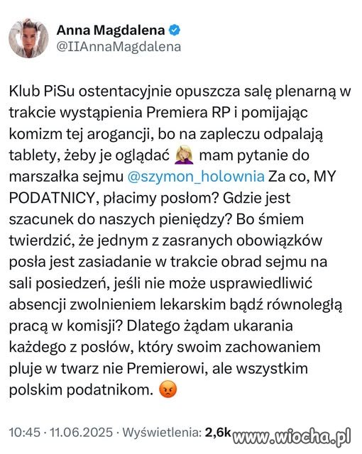 To lekceważenie społeczeństwa, to ich praca i obowiązek