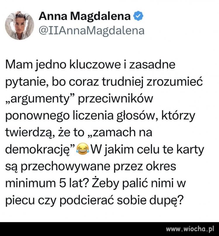 Hej PiSiaki protestujące przeciwko ponownemu liczeniu głosów...
