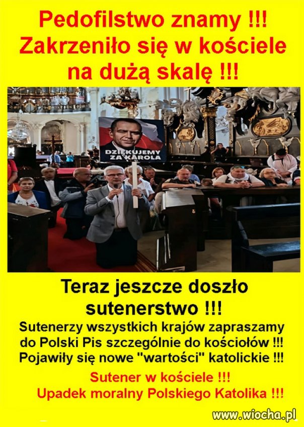 Tak sutenerstwo stało się cnotą w sekcie kościoła!