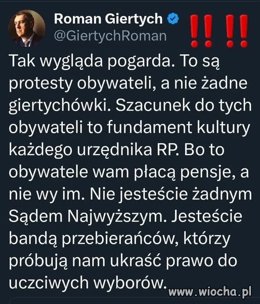 A od kiedy PiS-owiec ma szacunek do obywateli
