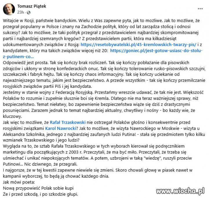 Nową przypowieść Polak sobie kupi