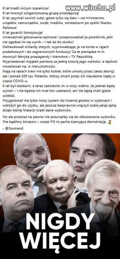 No...PiS kradł ale dzielił się, z Rydzykiem i sekta kościoła!