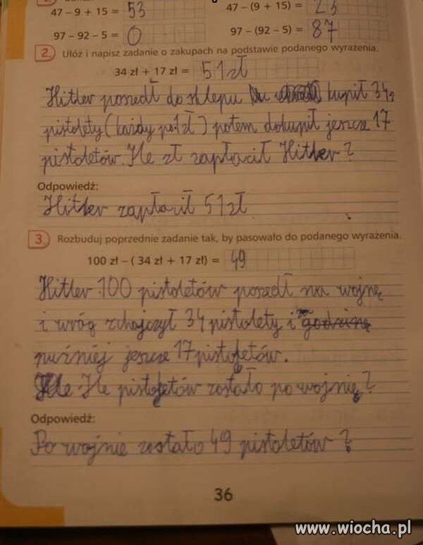 Zadania z matematyki.