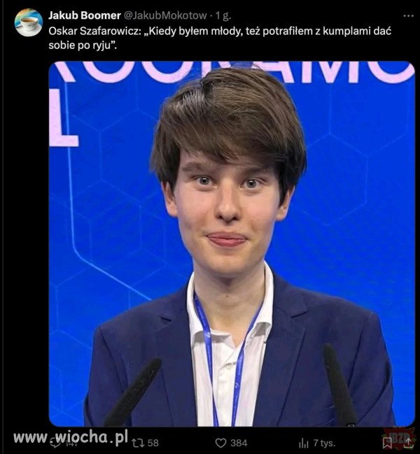Chyba przyjmował w dzioba...a nie brał po ryju