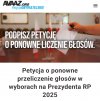 Petycja o ponowne przeliczenie głosów