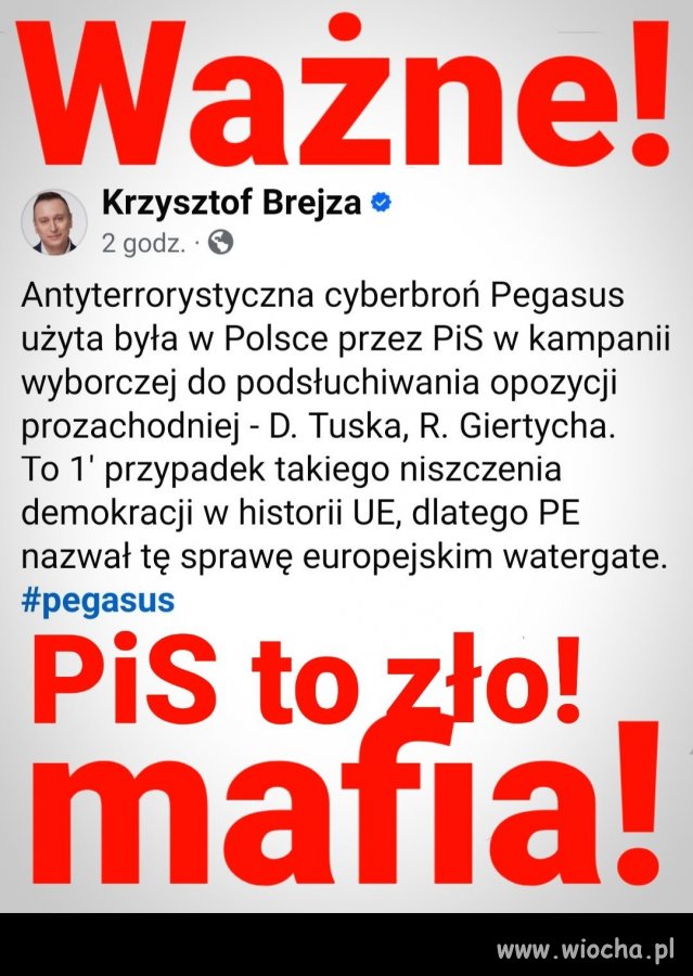 Muszą być nieźle zesrani jeśli wyciągnęli nagrania z Pegasusa!