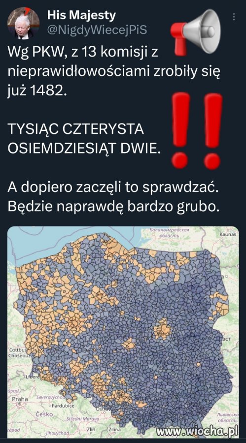 Taka zmiana. Już 1482 komisje z nieprawidłościami!