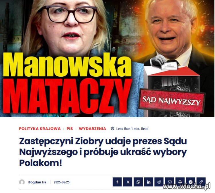 Wielkie oszustwo wice-Ziobry. Manowska nie jest prezeska SN!