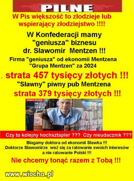 Spółka Mentzena pokazała wyniki. Strata 457,6 tys. zł