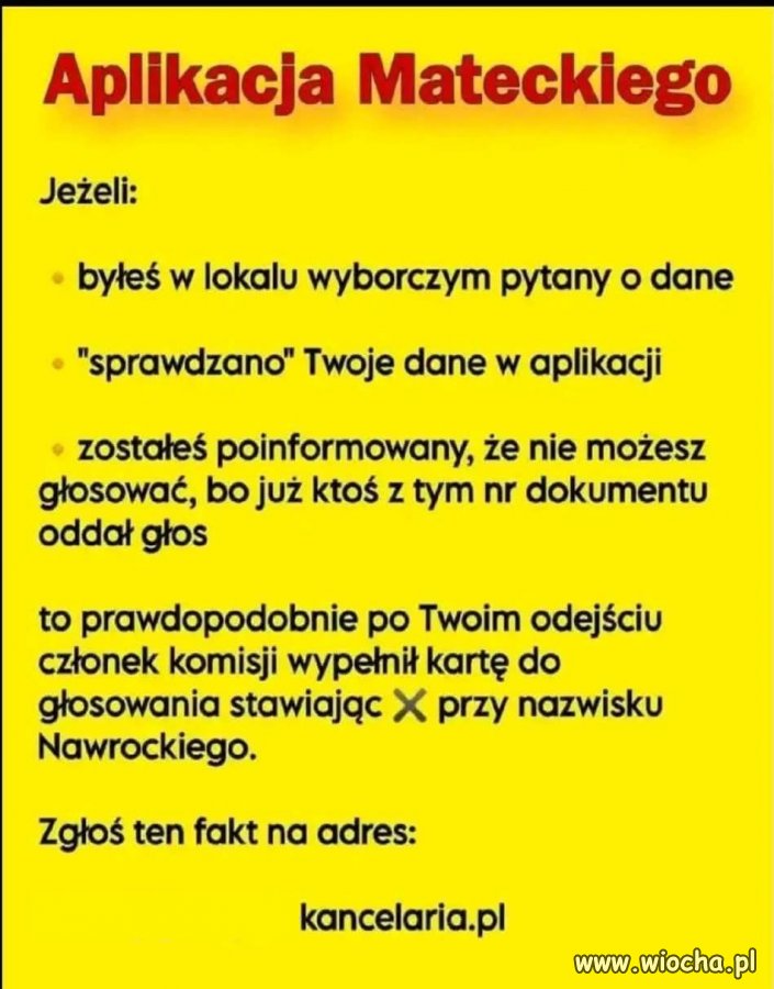 Zgłaszajcie, proszę ...