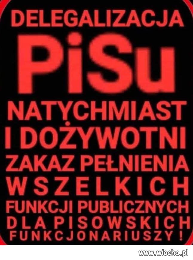 PIS powinien być wykluczony z życia narodu