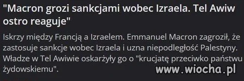 Macron vs Izrael