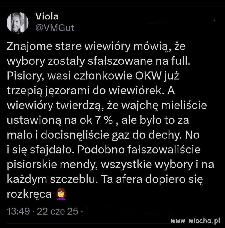 Oj, jak rozliczymy te wybory uczciwie to wielu PiSdzielców pójdzie siedzieć