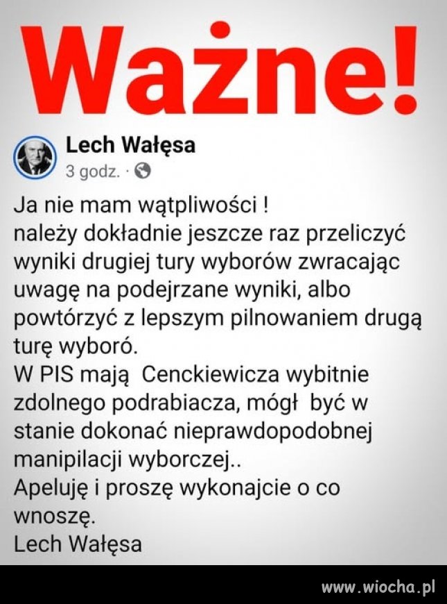 Trzeba te wszystkie głosy policzyć jeszcze raz !