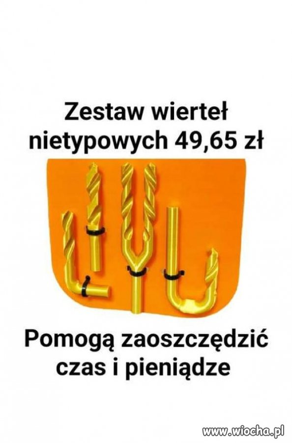 Zestaw wierteł dla idiotów.
