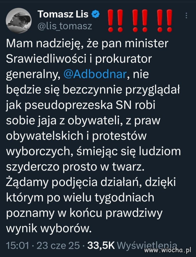 Panie Ministrze Adamie Bodnar !